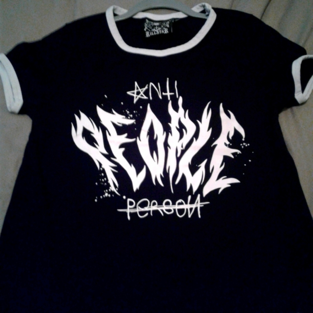 NWOT Killstar Graphic Ringer Tee Shirt